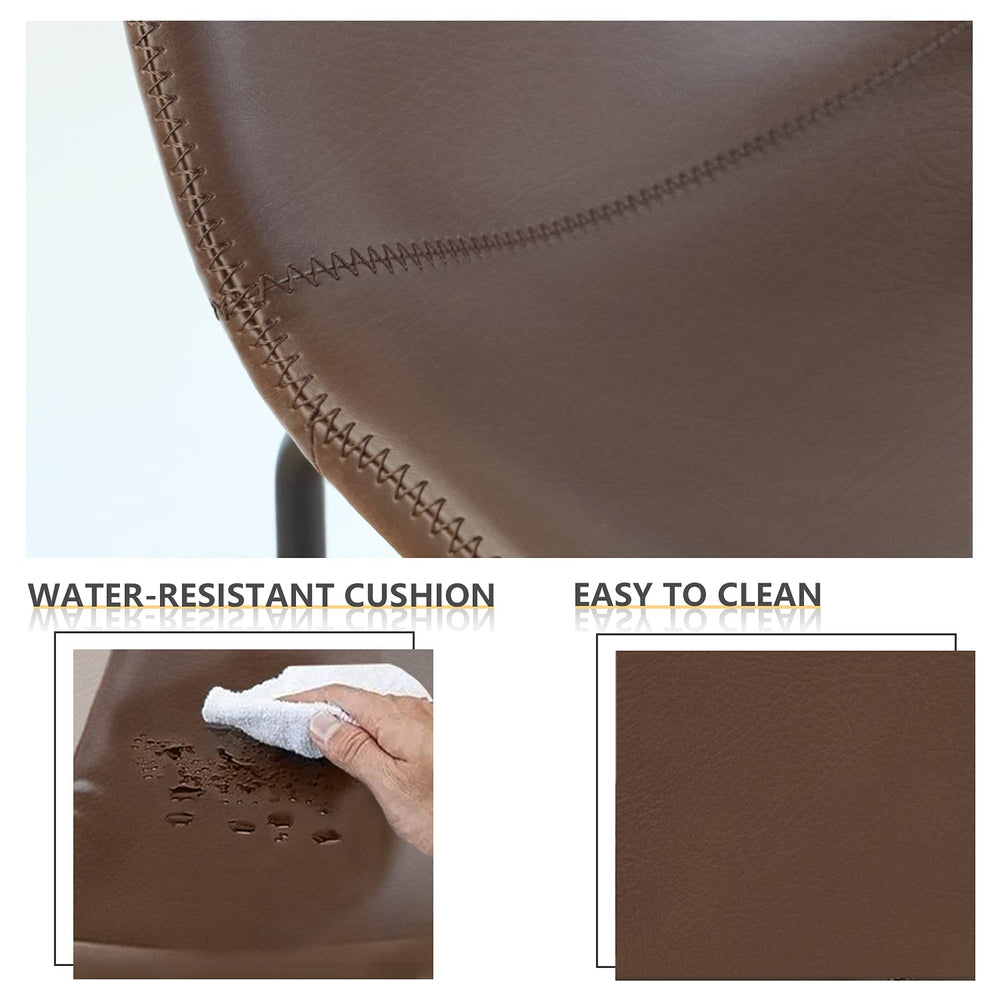 PU Leather Bar Stools (Set of 2) - From Where - 