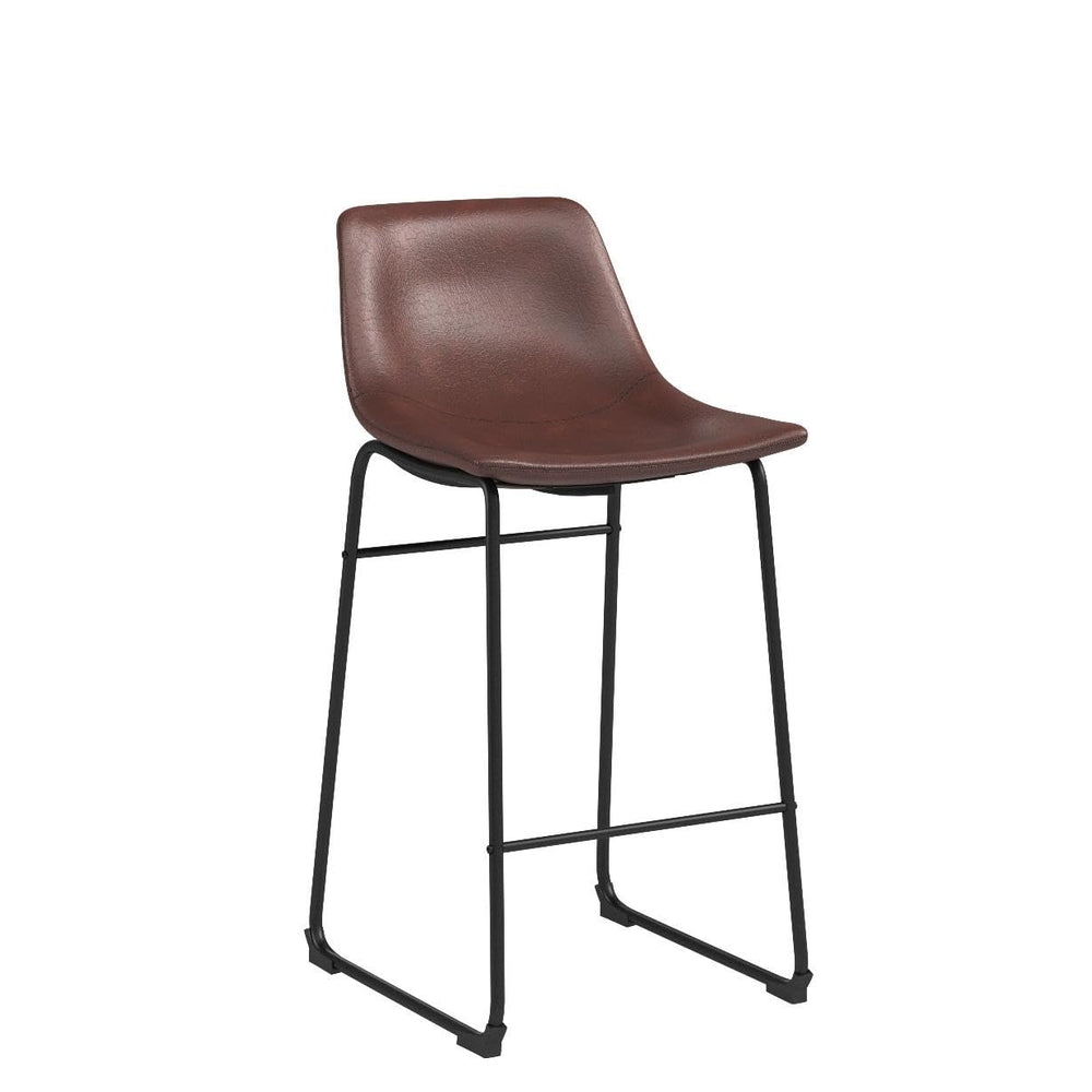 PU Leather Bar Stools (Set of 2) - From Where - 