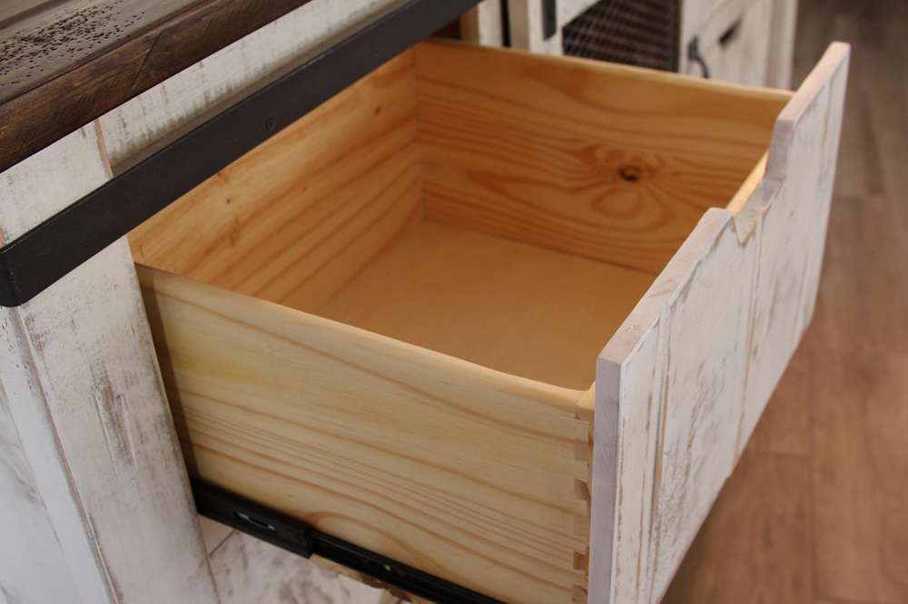 Pueblo White 1 Drawer Nightstand - From Where - 