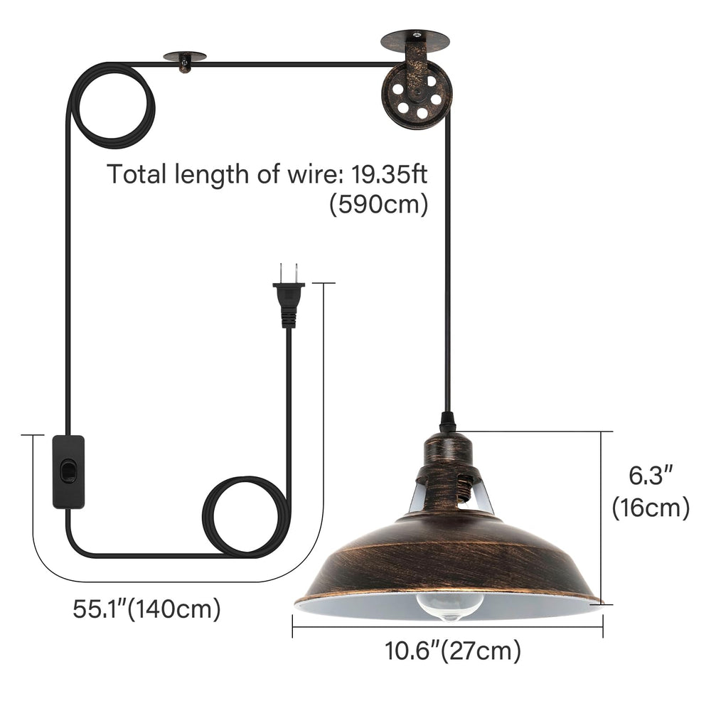 Pulley Barn Pendant Light - From Where - 