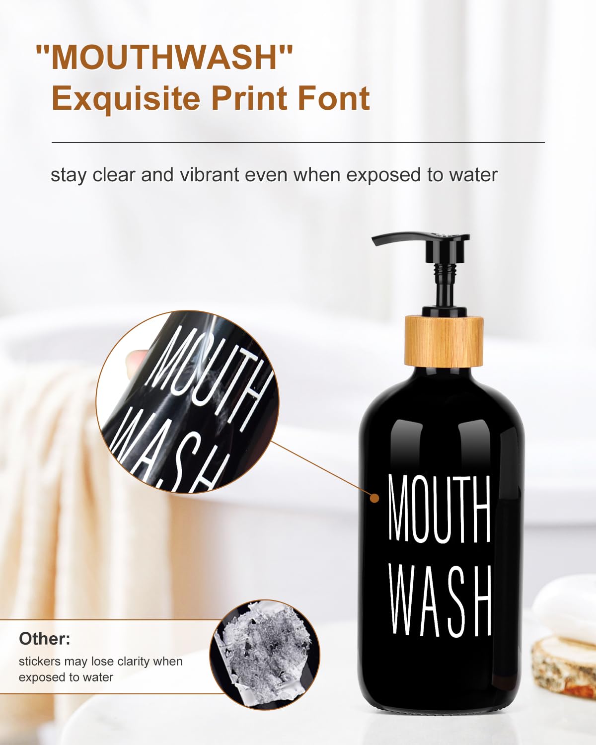 Pump Glass Mouthwash Container - From Where - 