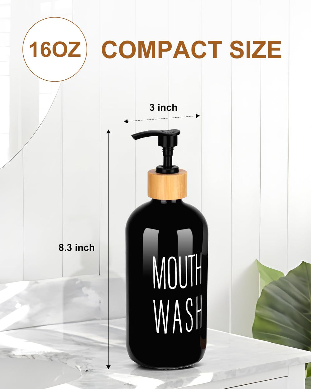 Pump Glass Mouthwash Container - From Where - 