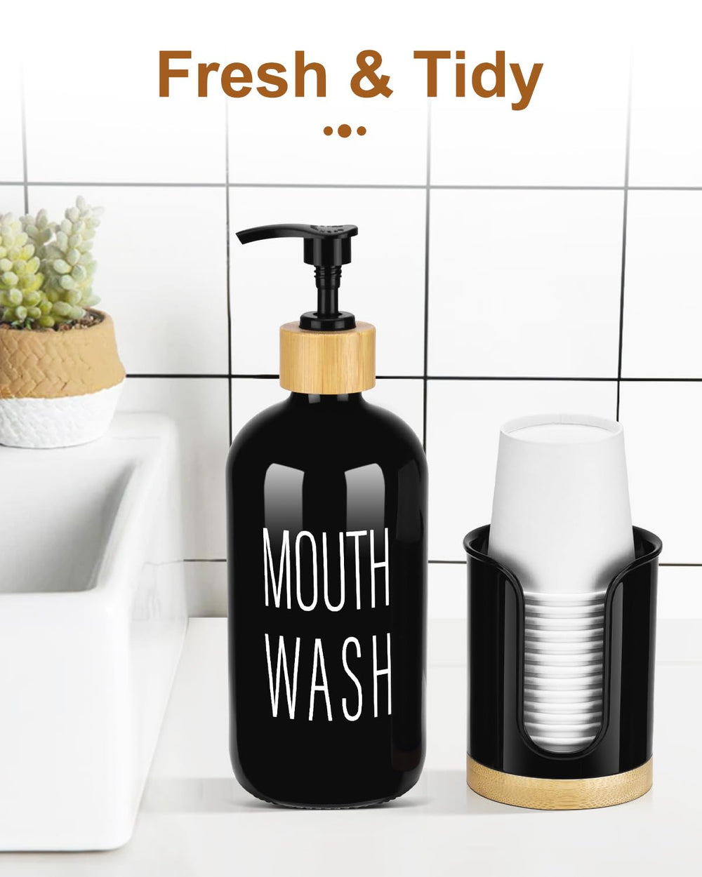Pump Glass Mouthwash Container - From Where - 