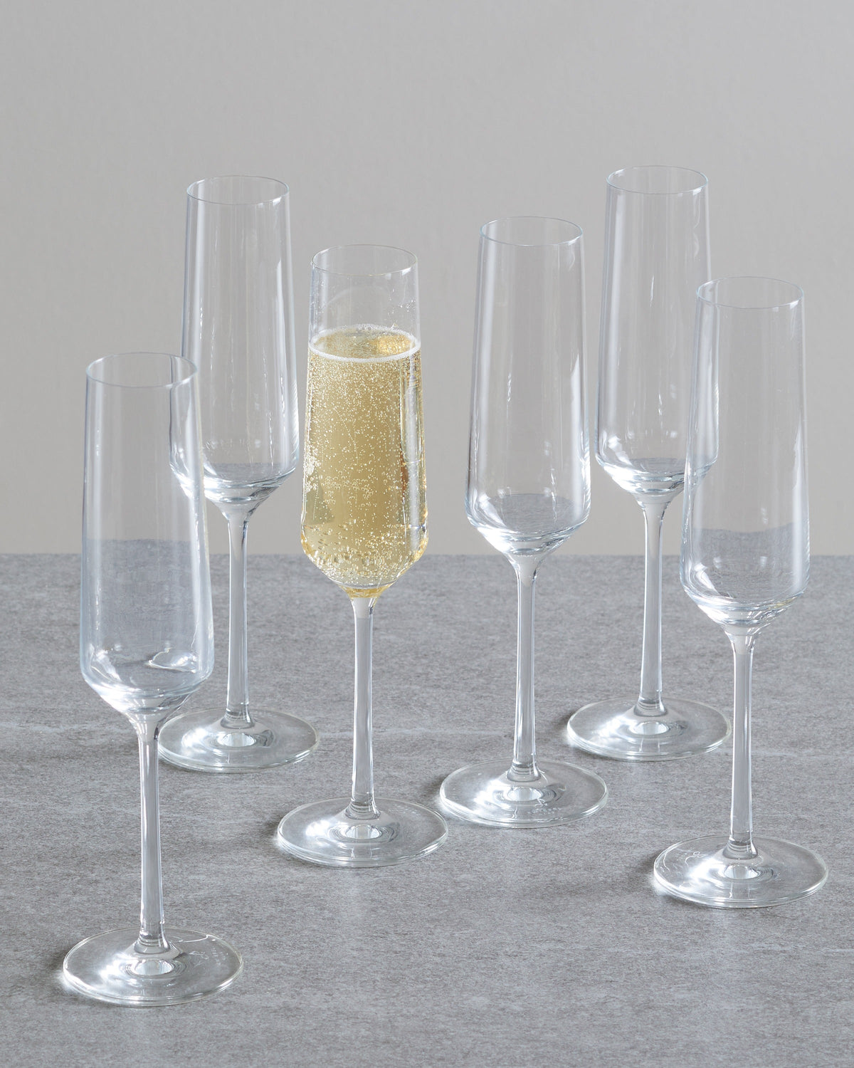 Pure Champagne Flute, Set of 6 - From Where Finds -