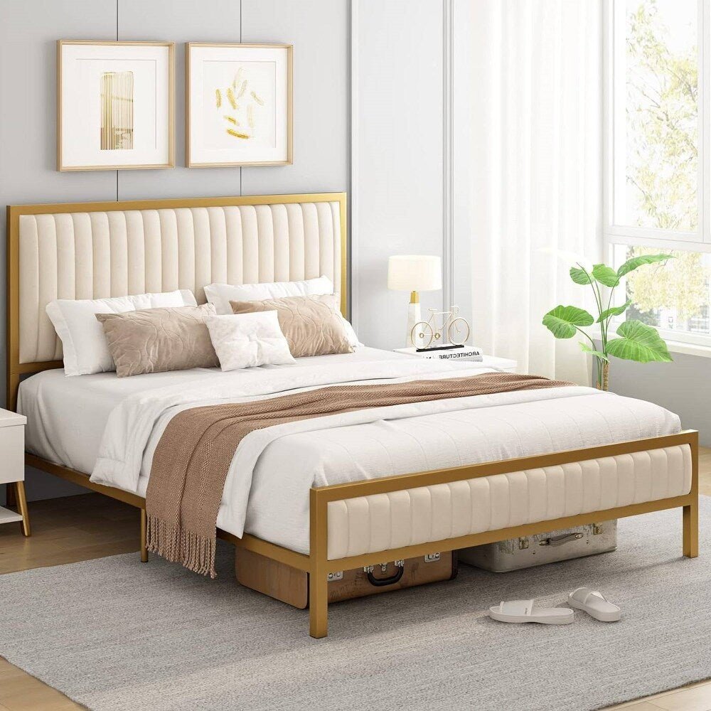 Queen Metal Bed Frame with Headboard - From Where - 