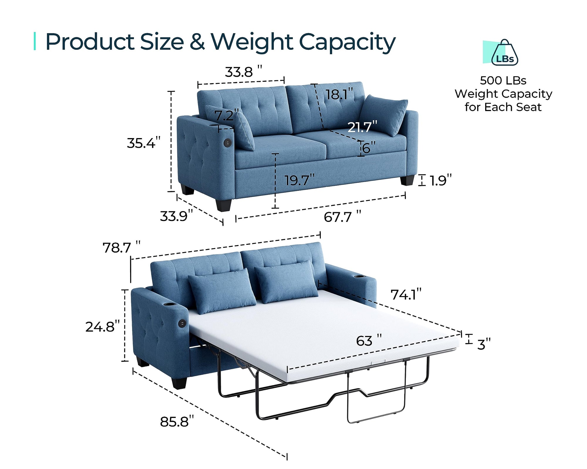 Queen Pull Out Sofa Bed - From Where - 