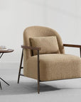 Quiteria Camel Fabric Accent Chair - From Where - 
