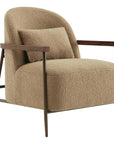 Quiteria Camel Fabric Accent Chair - From Where - 