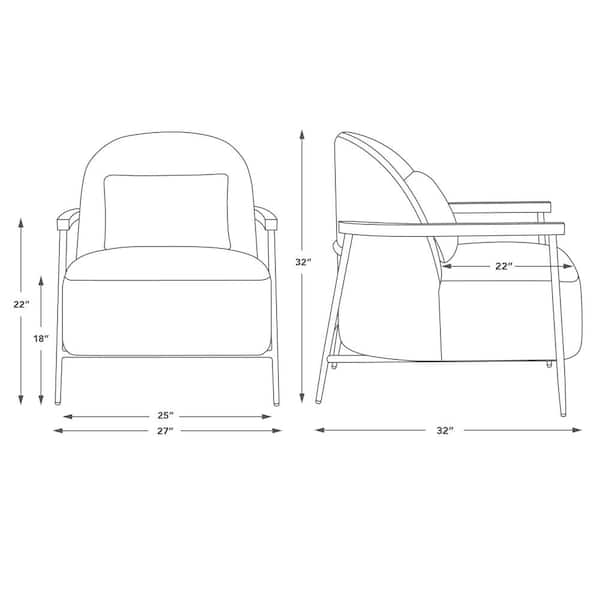 Quiteria Camel Fabric Accent Chair - From Where - 