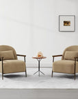 Quiteria Camel Fabric Accent Chair - From Where - 