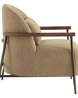 Quiteria Camel Fabric Accent Chair - From Where - 