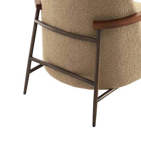 Quiteria Camel Fabric Accent Chair - From Where - 