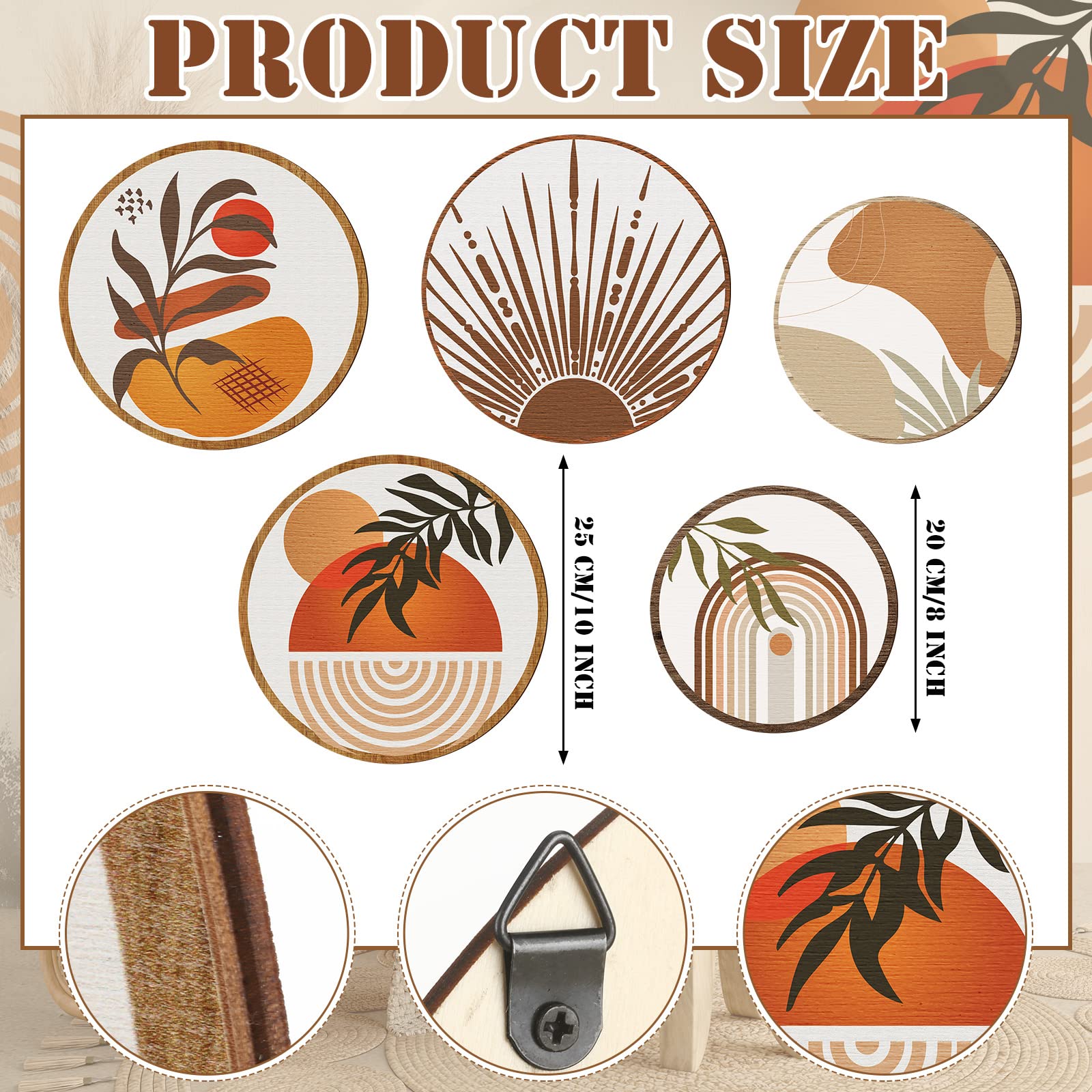 Qunclay 5 Pcs Wall Art Decor - From Where - 