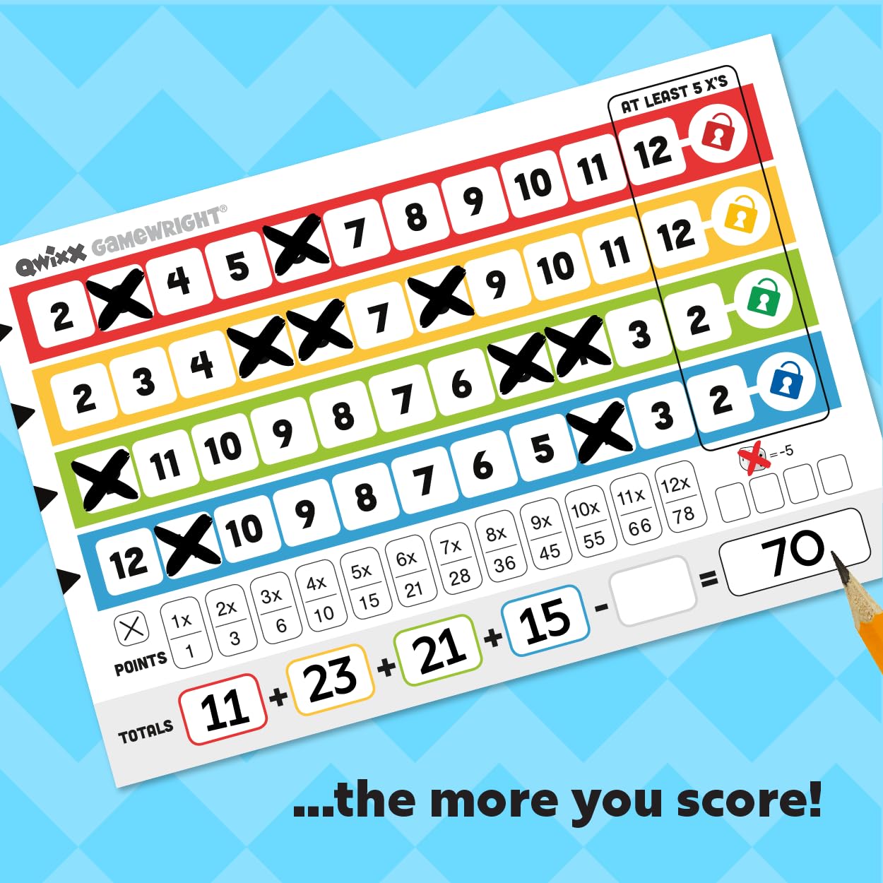 Qwixx Dice Game (Ages 8+) - From Where - 