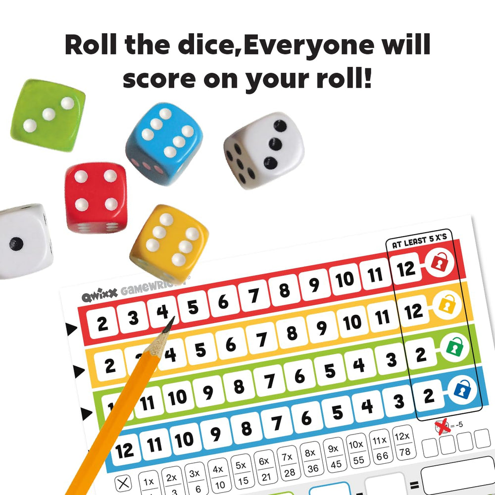 Qwixx Dice Game (Ages 8+) - From Where - 
