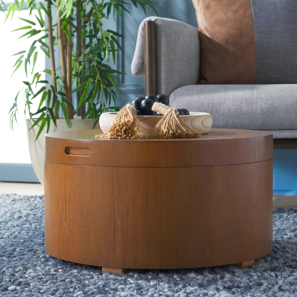 Rafaela Walnut Round Coffee Table - From Where - 