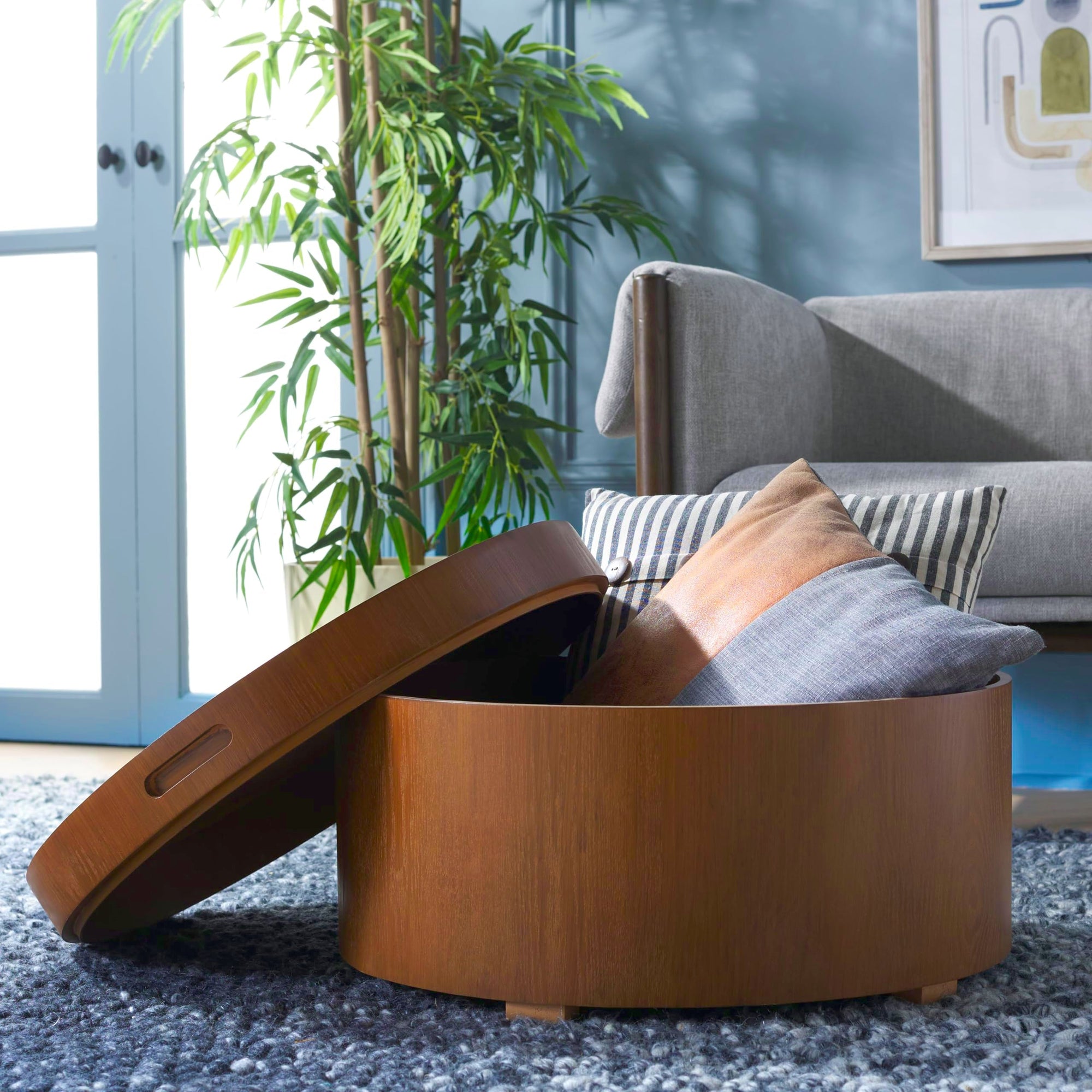 Rafaela Walnut Round Coffee Table - From Where - 