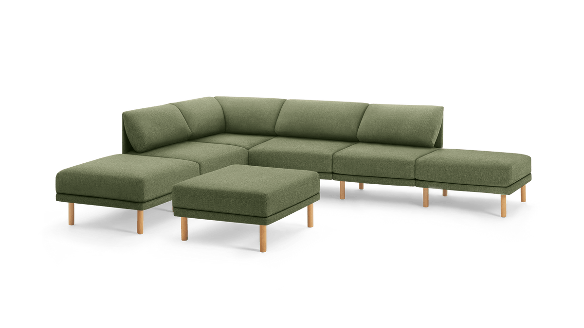 Range 6 - Piece Open Sectional Double Lounger - From Where - 