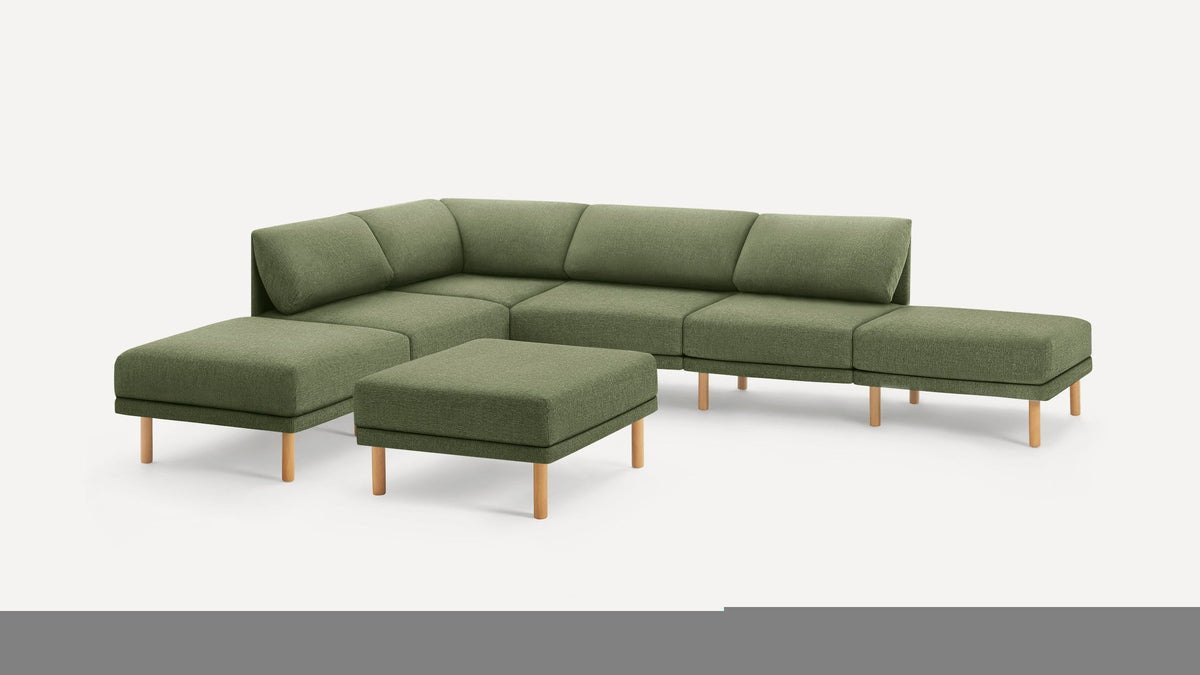 Range 6 - Piece Open Sectional Double Lounger - From Where - 
