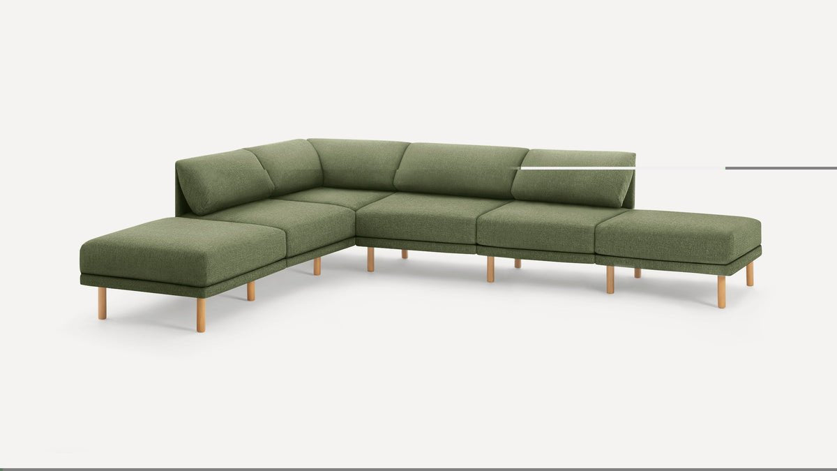 Range 6 - Piece Open Sectional Double Lounger - From Where - 