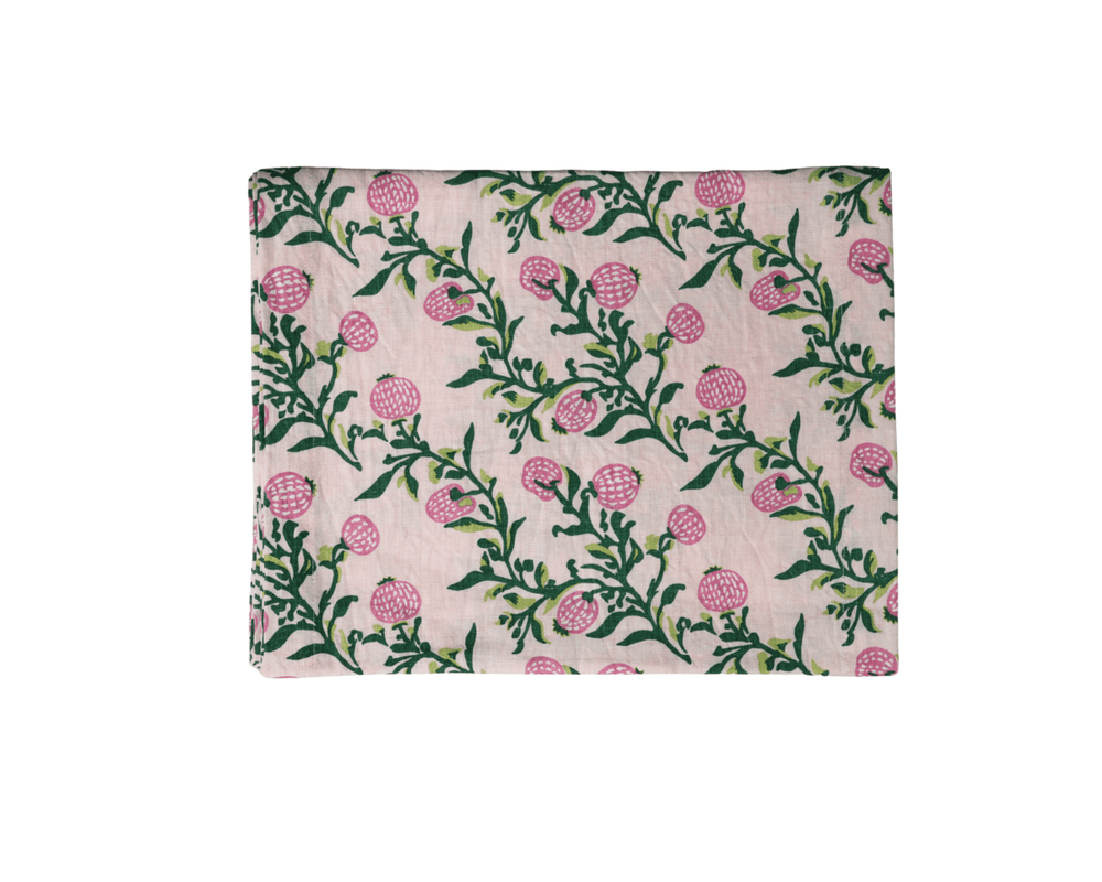 Rasa Pure Linen Hand - Printed Table Runner - From Where Finds - 