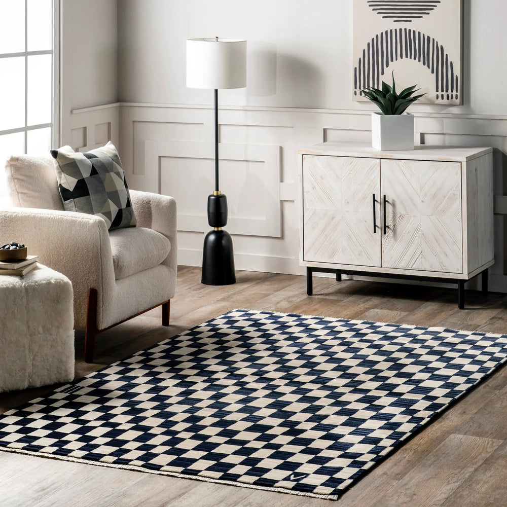 Rasali Checkered Box Rug - From Where Finds - 