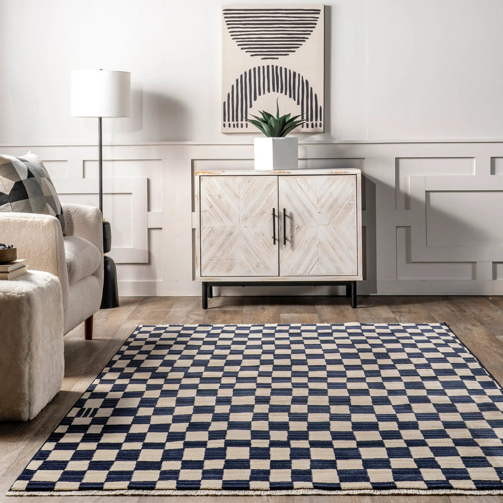 Rasali Checkered Box Rug - From Where Finds - 