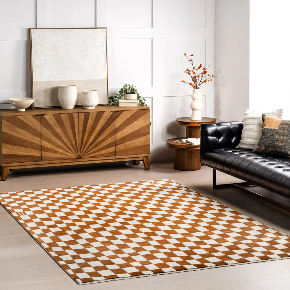 Rasali Checkered Box Rug - From Where Finds - 