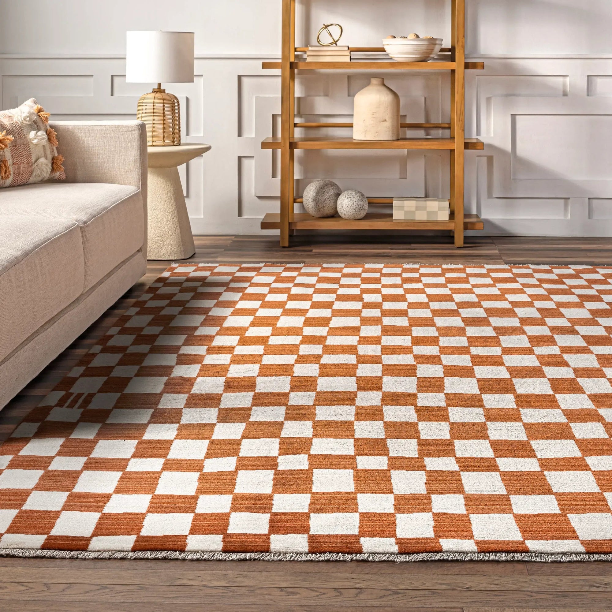 Rasali Checkered Box Rug - From Where Finds - 
