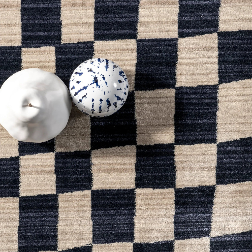 Rasali Checkered Box Rug - From Where Finds - 