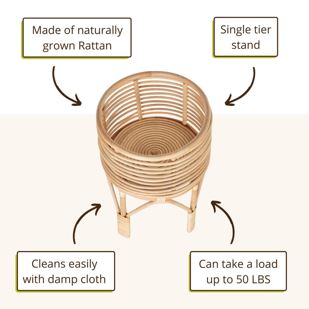 Rattan Indoor Plant Stand - From Where - 