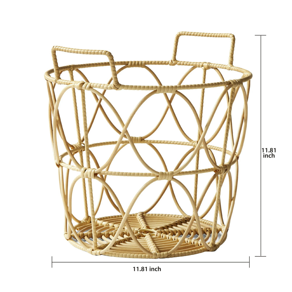 Rattan Open Weave Storage Basket (Set of 2) - From Where -