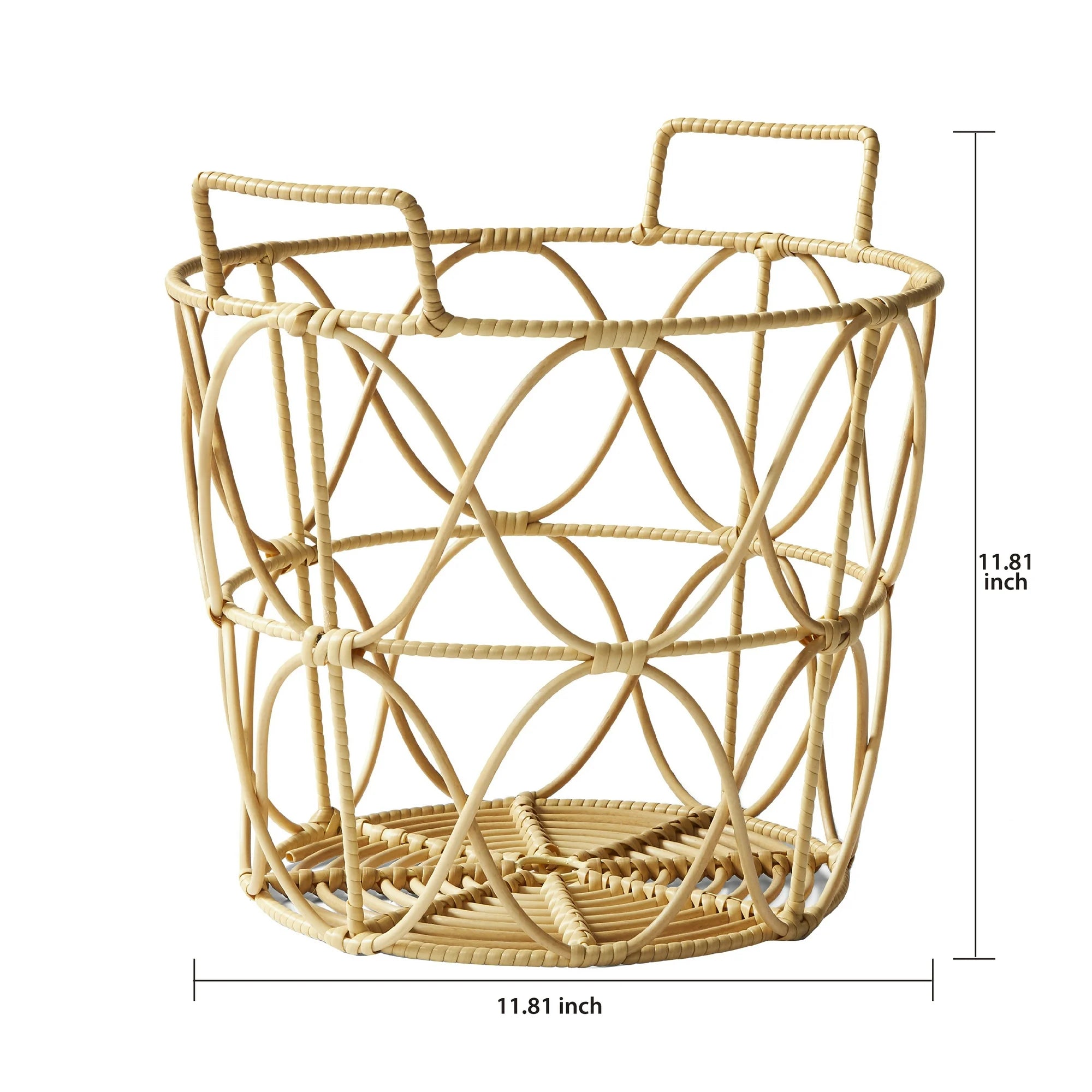 Rattan Open Weave Storage Basket (Set of 2) - From Where - 