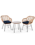 Rattan Patio Conversation Chair Set - From Where - 