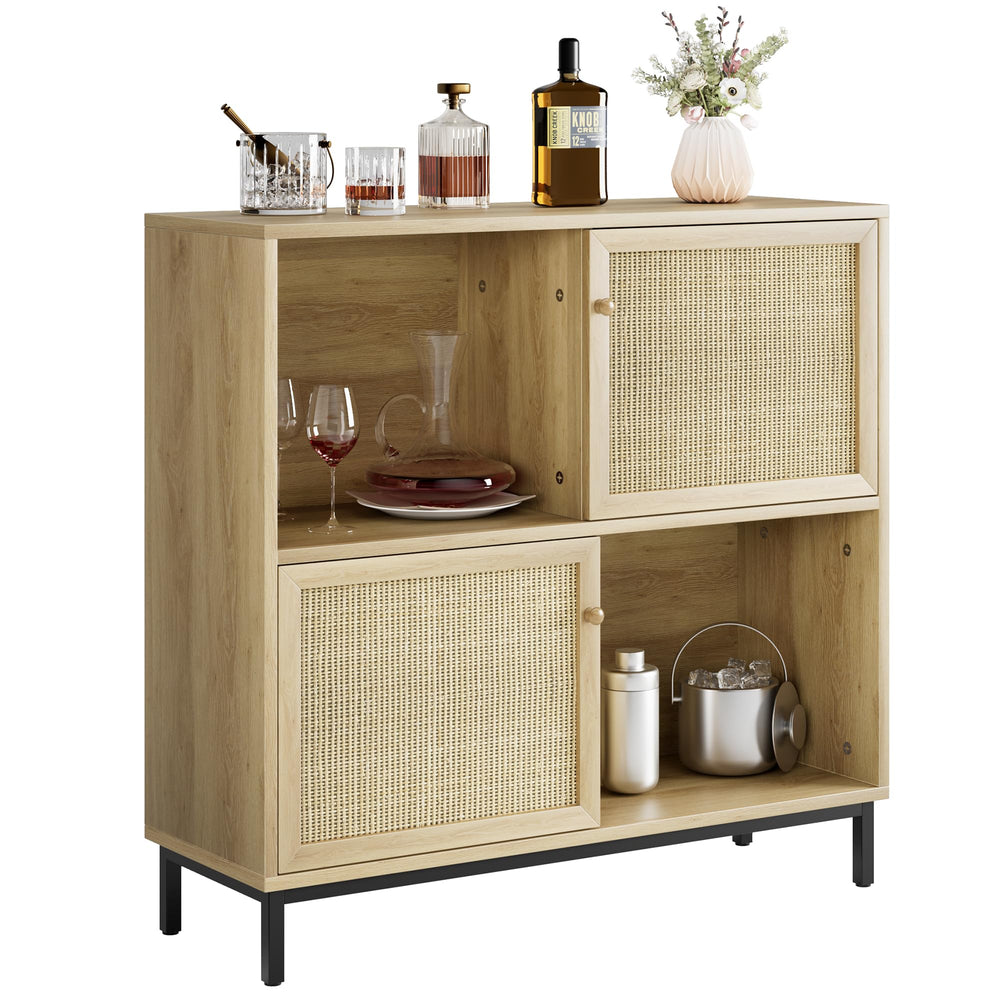 Rattan Sideboard Coffee Bar Cabinet - From Where - 