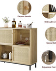 Rattan Sideboard Coffee Bar Cabinet - From Where - 