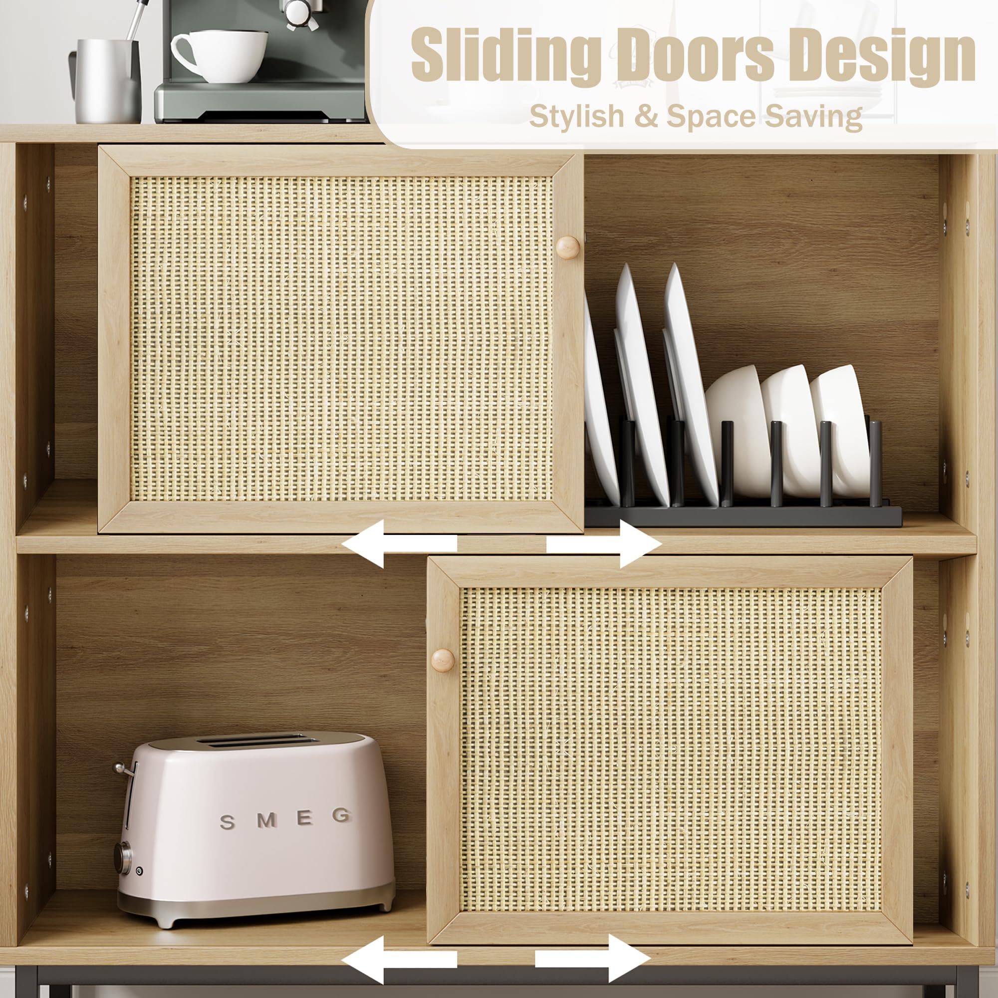 Rattan Sideboard Coffee Bar Cabinet - From Where - 