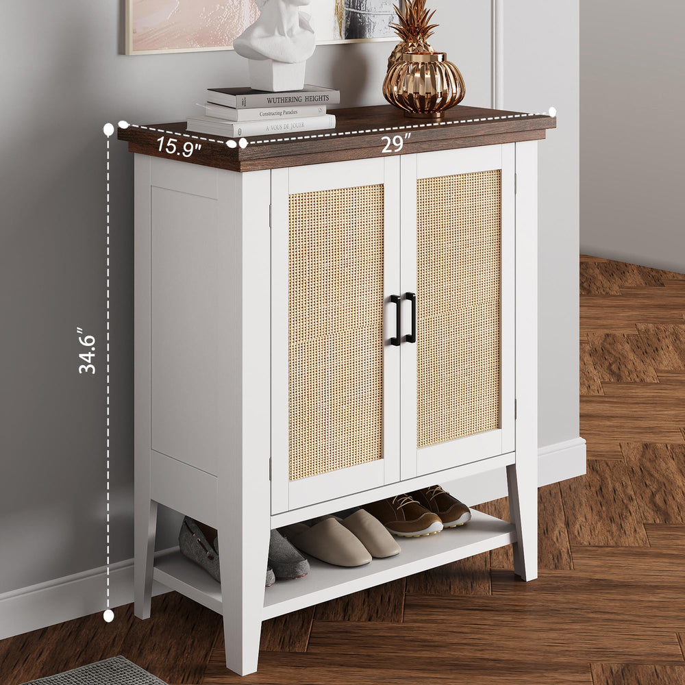 Rattan Storage Cabinet with Doors - From Where - 