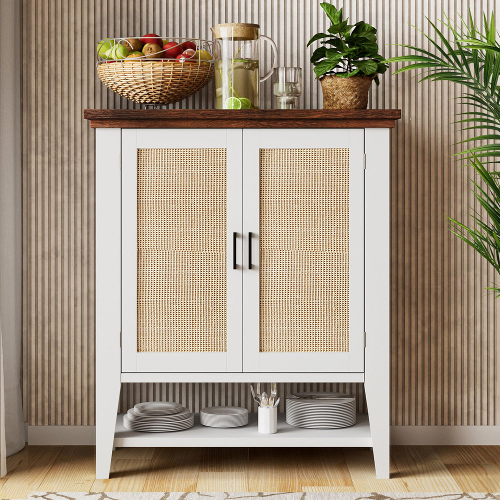 Rattan Storage Cabinet with Doors - From Where - 