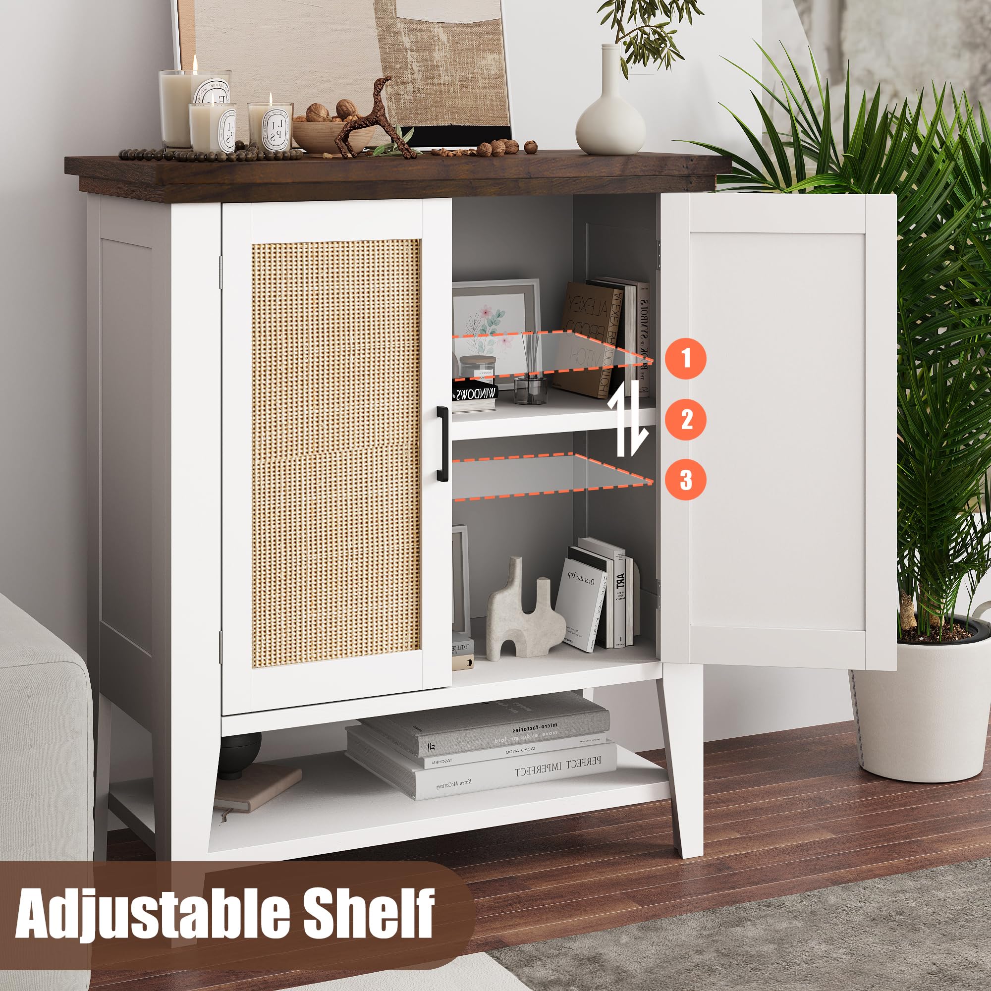 Rattan Storage Cabinet with Doors - From Where - 