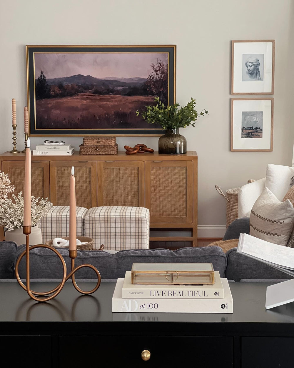 Rattan Storage Media Console - From Where - 