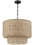 Rattan Tiered Drum Chandelier - From Where - 