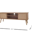 Rattan TV Stand in Natural Oak - From Where - 
