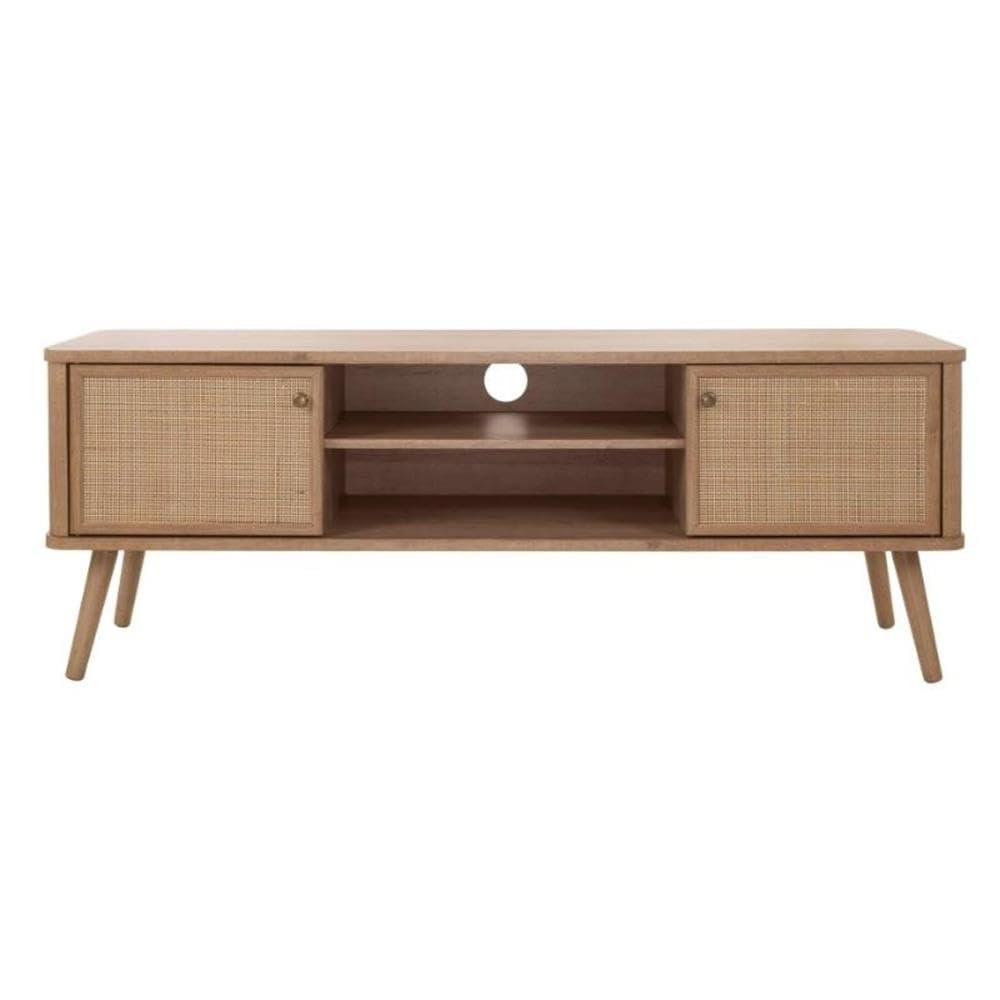 Rattan TV Stand in Natural Oak - From Where - 