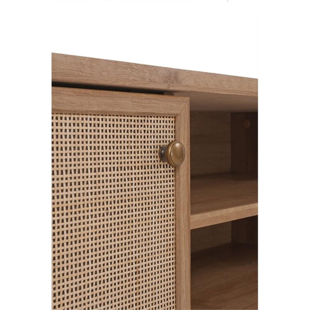 Rattan TV Stand in Natural Oak - From Where - 