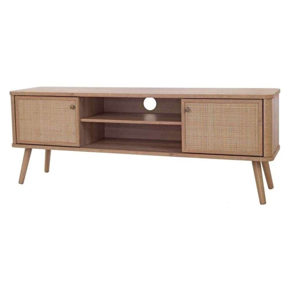Rattan TV Stand in Natural Oak - From Where - 