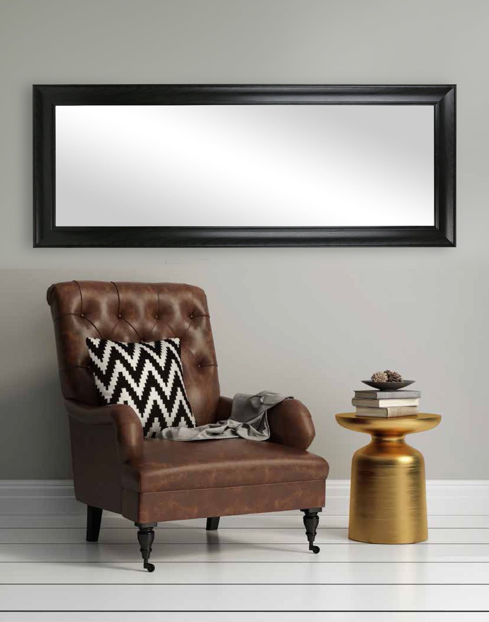 Rectangular Full Length Gray Mirror - From Where - 