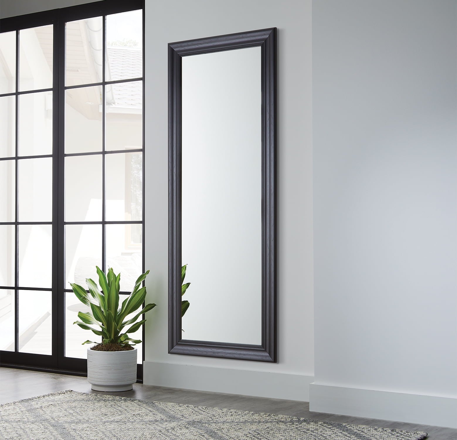 Rectangular Full Length Gray Mirror - From Where - 