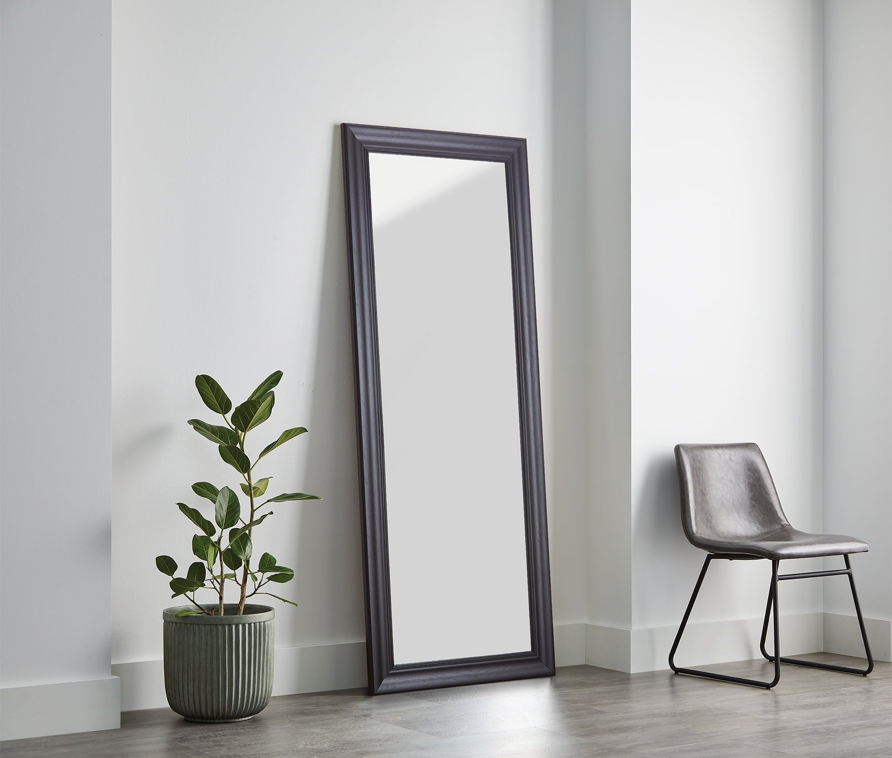 Rectangular Full Length Gray Mirror - From Where - 
