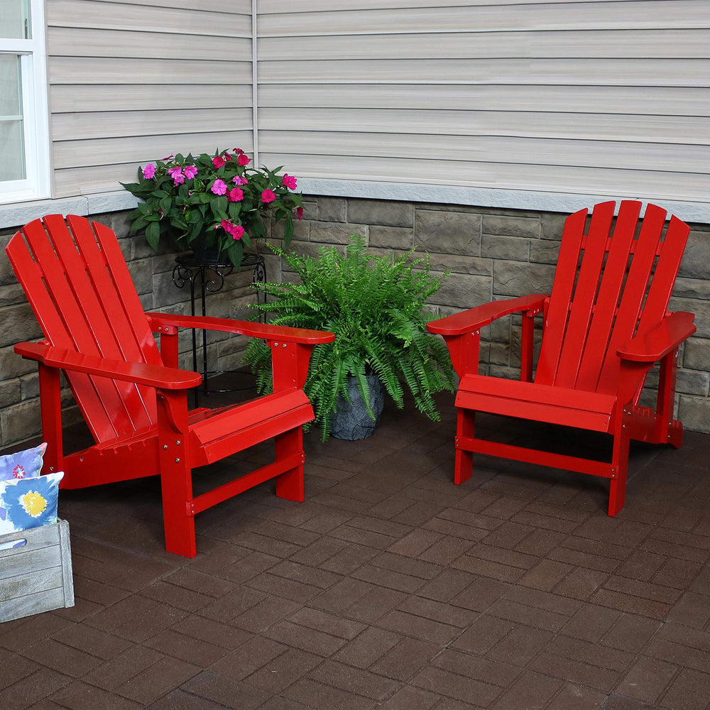Red Adirondack Chair Set of 2 - From Where - 